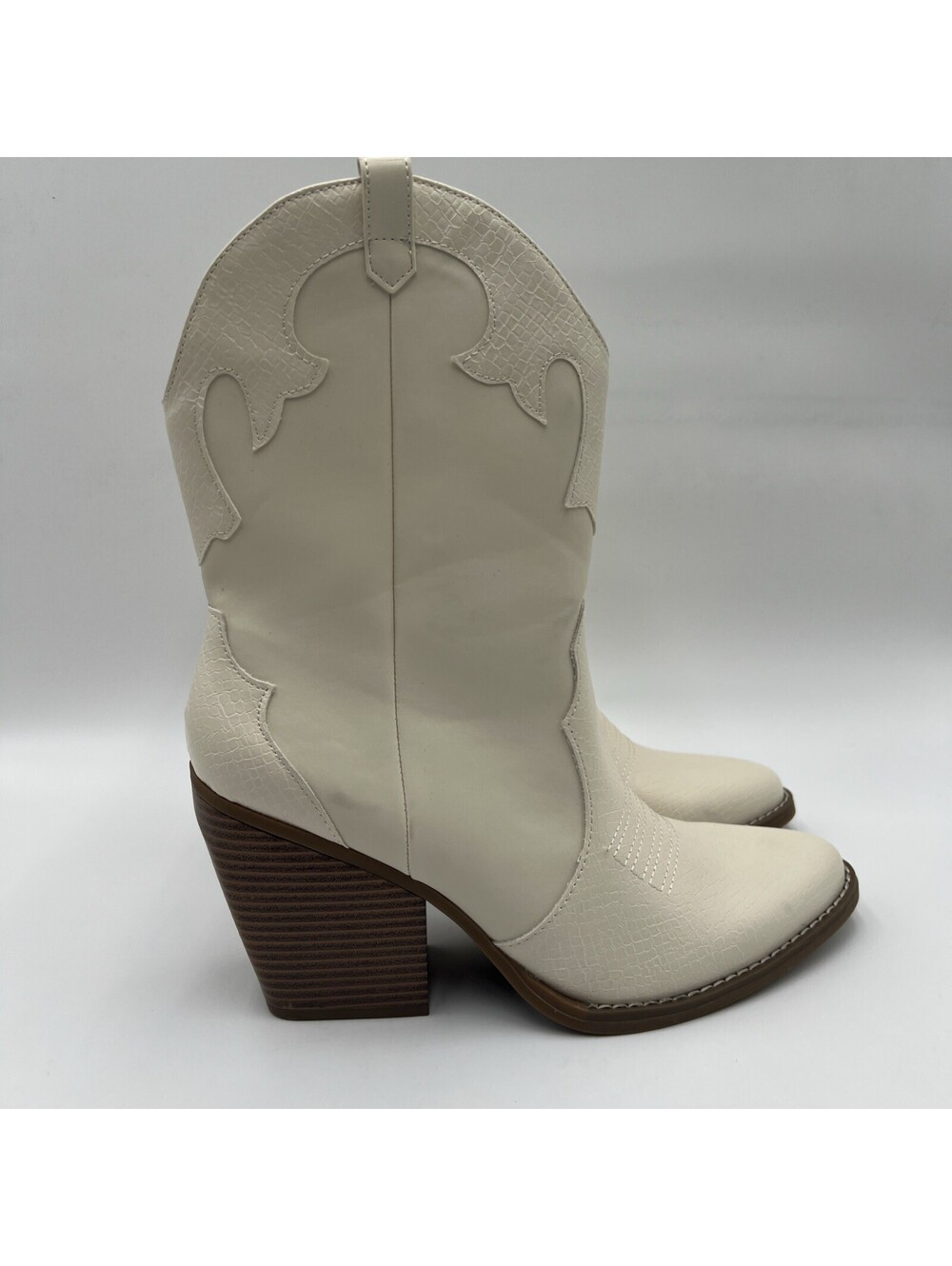 Mix No. 6 Brycen Festival Women Cowboy Boots Muted Off White Size 10 M